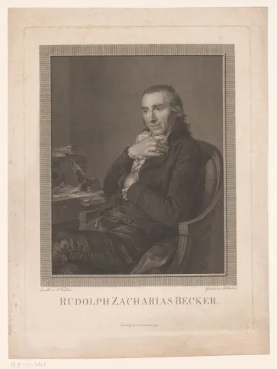 Portret van Rudolph Zacharias Becker