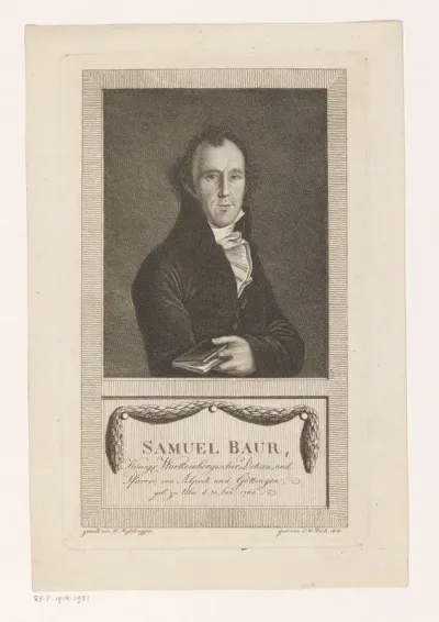 Portret van Samuel Baur