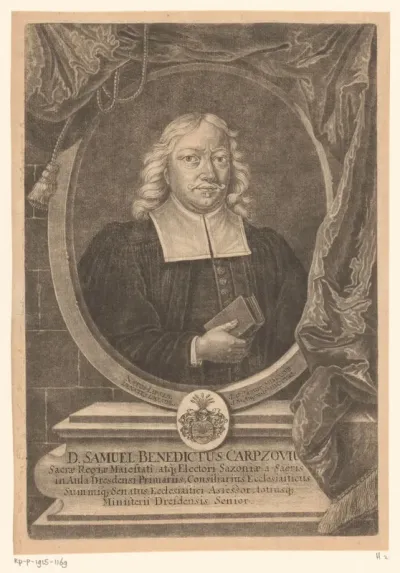 Portret van Samuel Benedikt Carpzov
