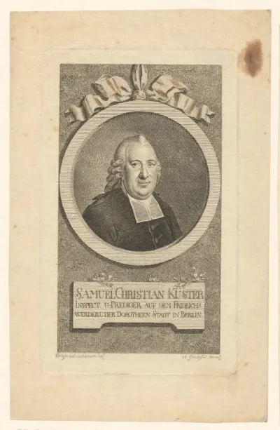 Portret van Samuel Christian Küster