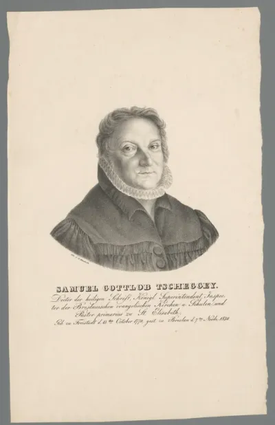 Portret van Samuel Gottlob Tscheggey