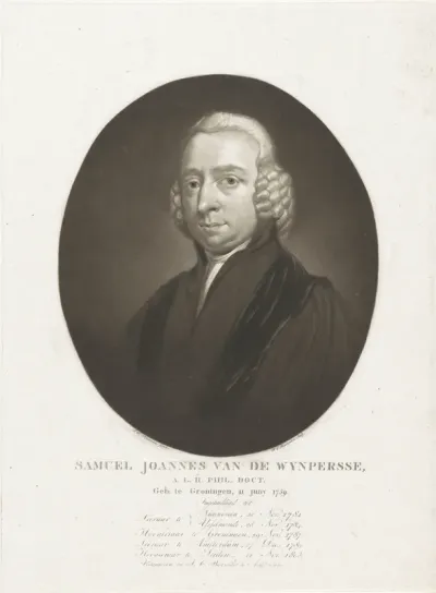 Portret van Samuel Johannes van de Wijnpersse