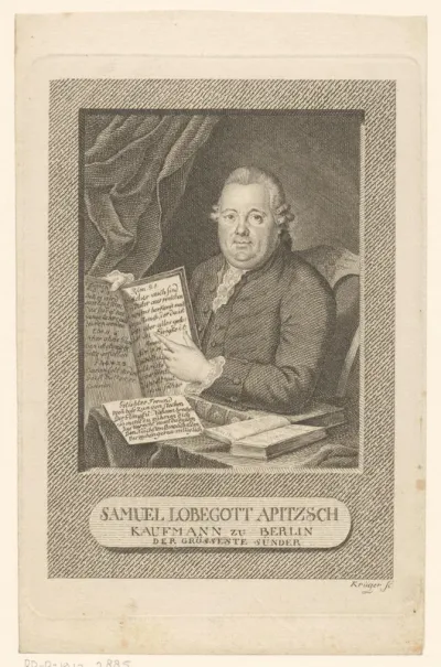 Portret van Samuel Lobegott Apitzsch