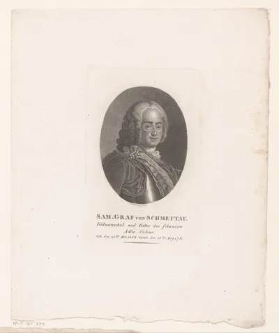 Portret van Samuel von Schmettau