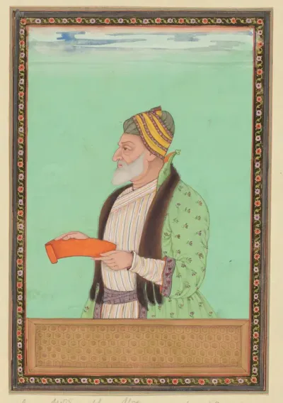 Portret van Sayyid Muzaffar; ten tijde van Sultan Abul Hasan heeft hij als opperbevelhebber (peshwa) gediend
