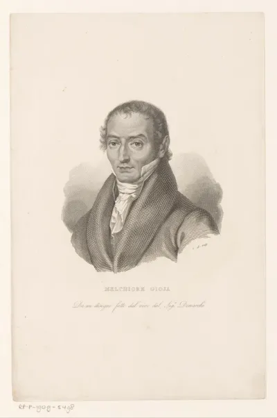 Portret van schijver Melchiorre Gioia