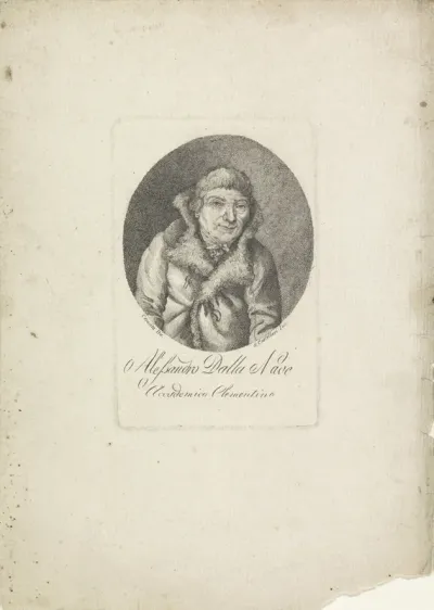 Portret van schilder Alessandro dalla Nave