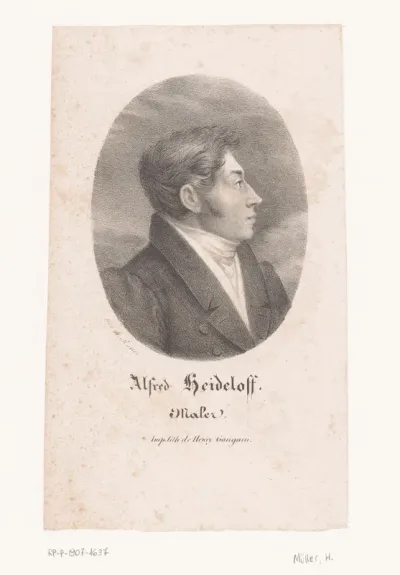 Portret van schilder Alfred Heideloff
