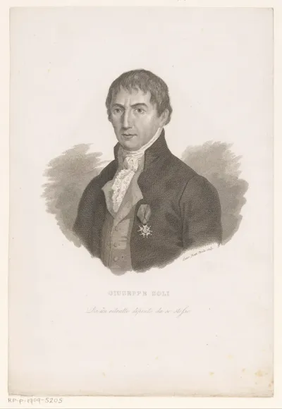 Portret van schilder en architect Giuseppe Maria Sòli