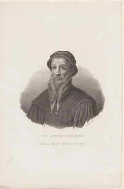 Portret van schilder Giovanni Antonio Pordenone