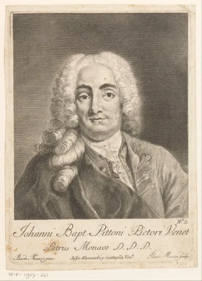 Portret van schilder Giovanni Battista Pittoni