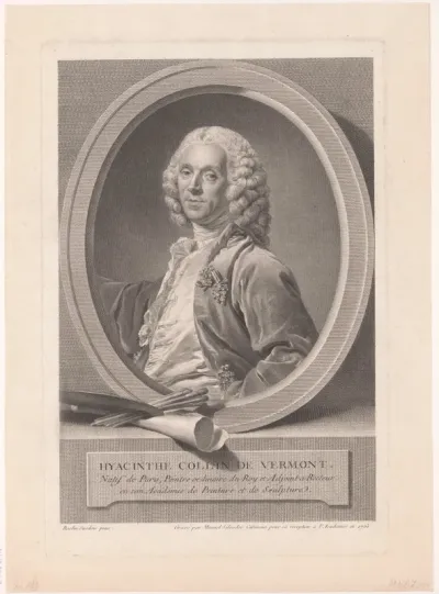 Portret van schilder Hyacinthe Collin de Vermont