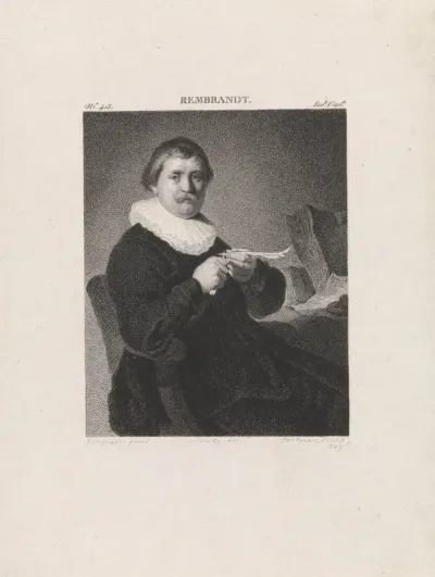Portret van schrijfmeester Lieven Willemsz. van Coppenol