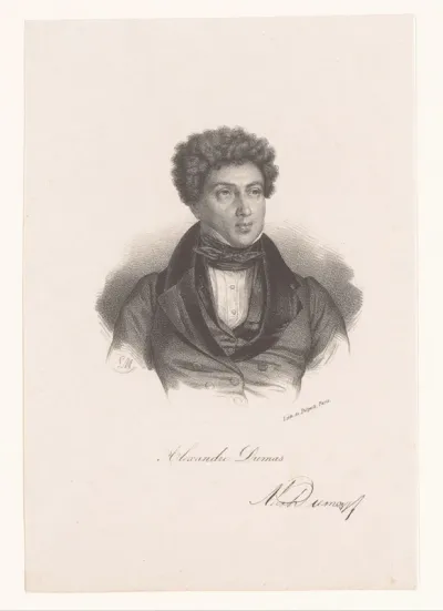 Portret van schrijver Alexandre Dumas (père)