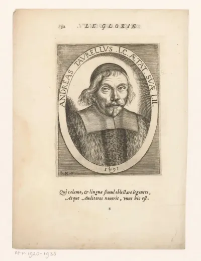 Portret van schrijver Andreas Taurellus