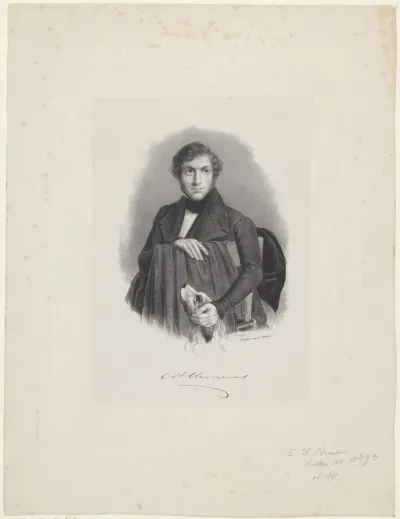 Portret van schrijver Christiaan Hendrik Clemens