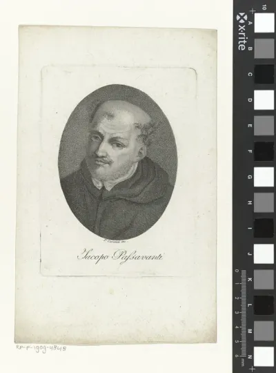 Portret van schrijver en architect Jacopo Passavanti