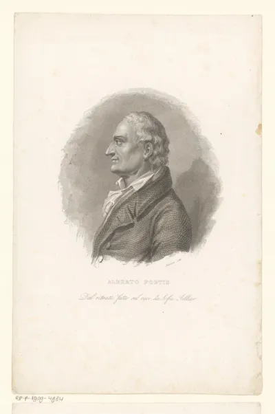 Portret van schrijver en cartograaf Alberto Fortis