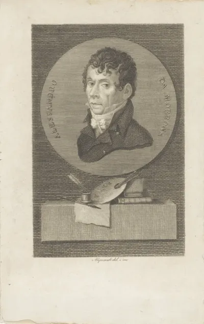 Portret van schrijver en kunstenaar Alessandro da Morrona