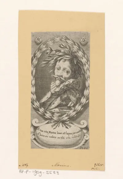 Portret van schrijver Giovanni Battista Marino