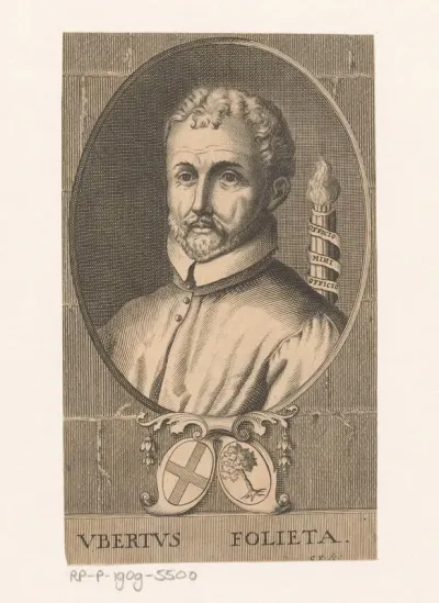Portret van schrijver Hubertus Folieta