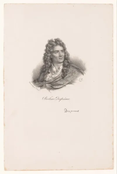 Portret van schrijver Nicolas Boileau