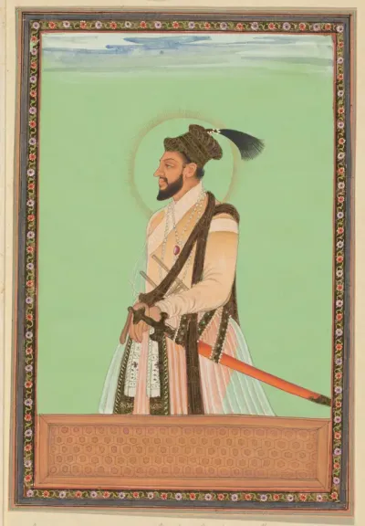 Portret van Shuja, de zoon van Shah Jahan, die na Dara Shikoh is geboren en in de tijd van zijn vader regeerde over Bengalen; na de dood van zijn vader heeft Aurangzeb hem gedood en Bengalen in bezit genomen.