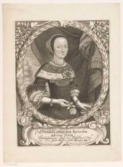 Portret van Sibylla Catharina Agricola