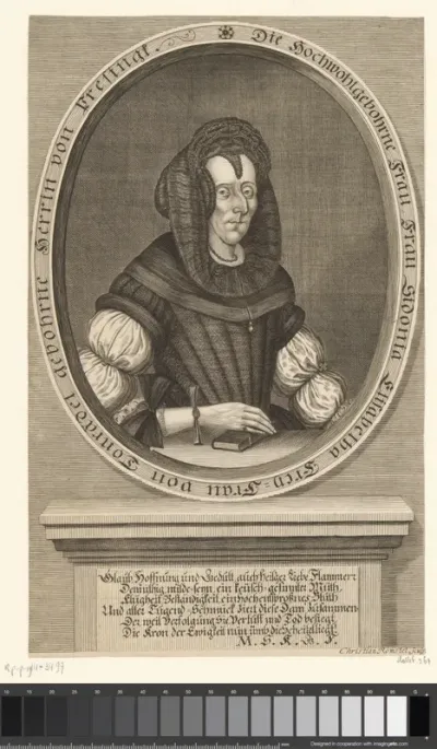Portret van Sidonia Elisabeth Tonrädel