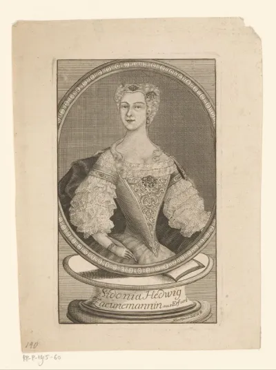 Portret van Sidonia Hedwig Zäunemann