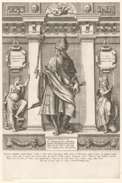 Portret van Sigebert I, koning van Austrasië