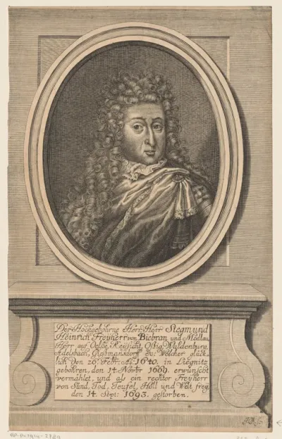 Portret van Sigismund Heinrich von Bibran-Modlau