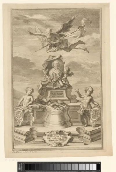 Portret van Sigismund von Kollonitsch met allegorie
