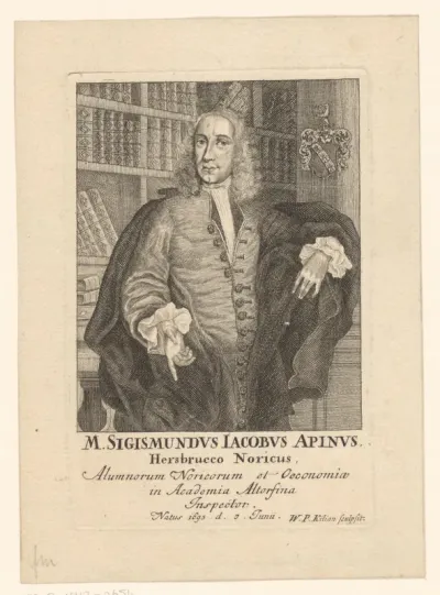 Portret van Sigmund Jacob Apin