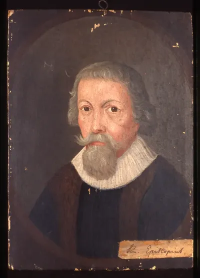 Portret van Simon Episcopius, hoogleraar Godgeleerdheid te Leiden