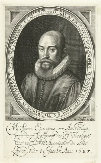 Portret van Simon Episcopius op 40-jarige leeftijd