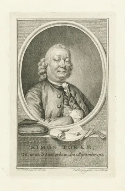 Portret van Simon Fokke
