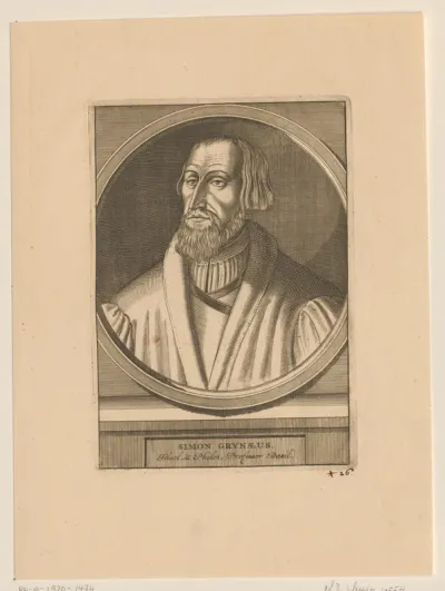 Portret van Simon Grynaeus
