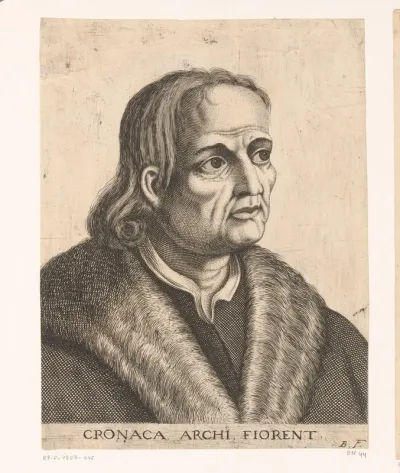 Portret van Simone del Pollaiolo