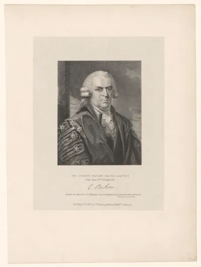 Portret van Sir George Baker