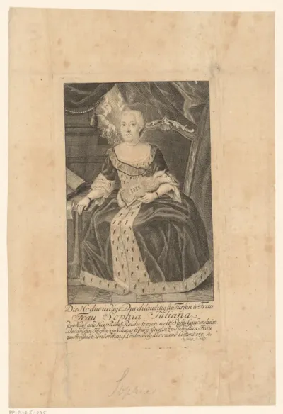 Portret van Sofia Juliana Schwarzburg-Rudolstadt