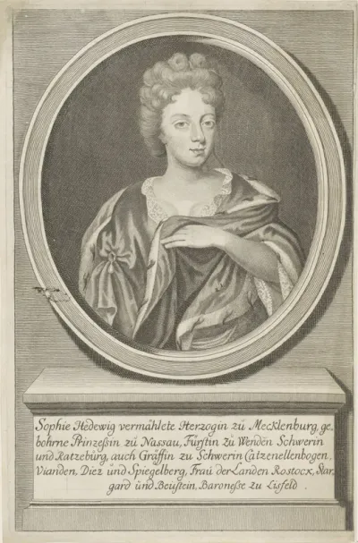 Portret van Sophia Hedwig, gravin van Nassau-Dietz