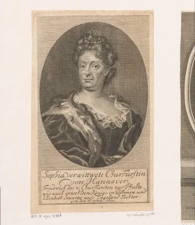 Portret van Sophia van Hannover, hertogin van Brunswijk-Luneburg