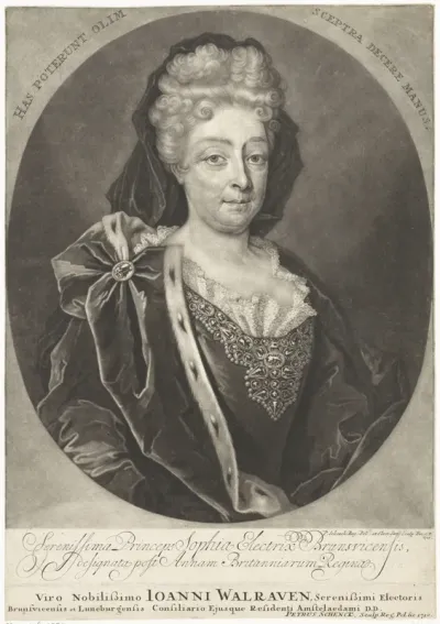 Portret van Sophia van Hannover, hertogin van Brunswijk-Luneburg