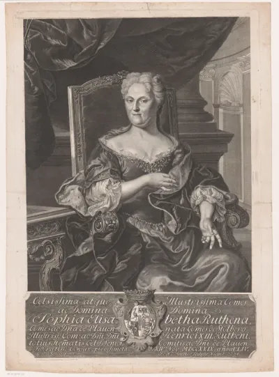 Portret van Sophie Elisabeth, Gräfin Reuß-Untergreiz