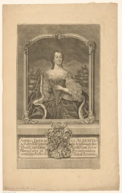 Portret van Sophie Friederike Albertine von Brandenburg-Schwedt