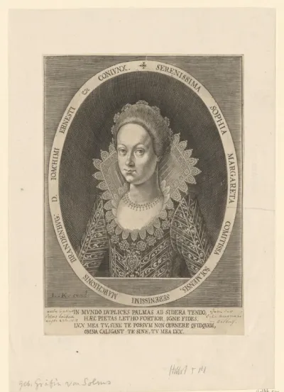 Portret van Sophie van Solms-Laubach