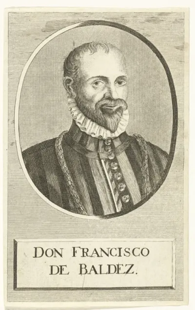 Portret van Spaans militair Francisco de Valdez (Baldes)