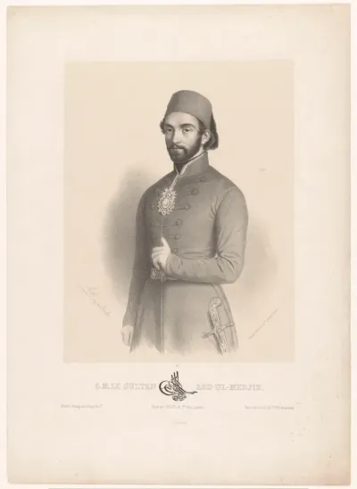 Portret van sultan Abdülmecit