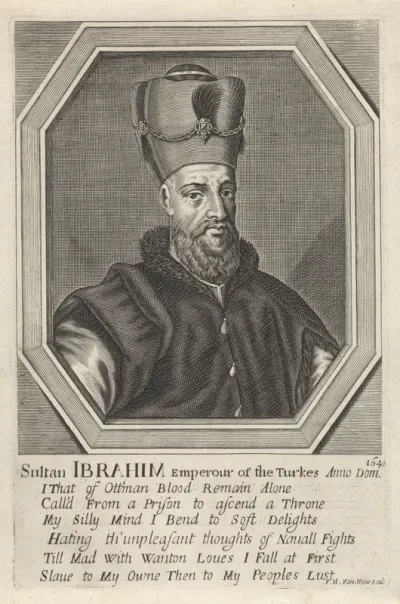 Portret van sultan Ibrahim